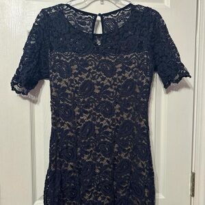 Karen Kane Navy Lace Dress